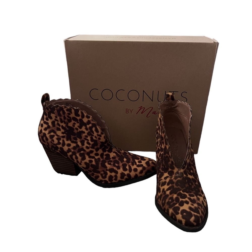Coconuts by Matisse Adalyn Tan Leopard Ankle Booties Boots
